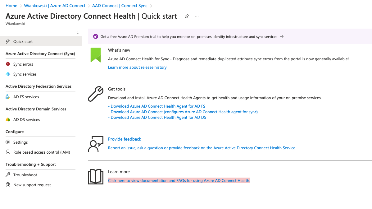 Entra ID Connect Health