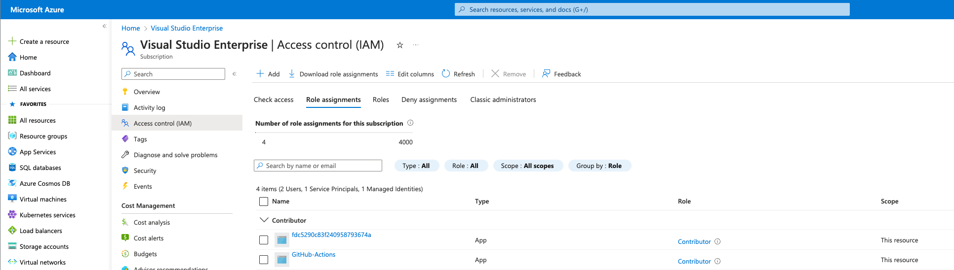 RBAC in the Azure Portal